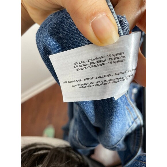 Jessica Simpson Plus Size 18W Denim Jumpsuit Overalls Wide Leg Stretch Jean - Picture 5 of 10